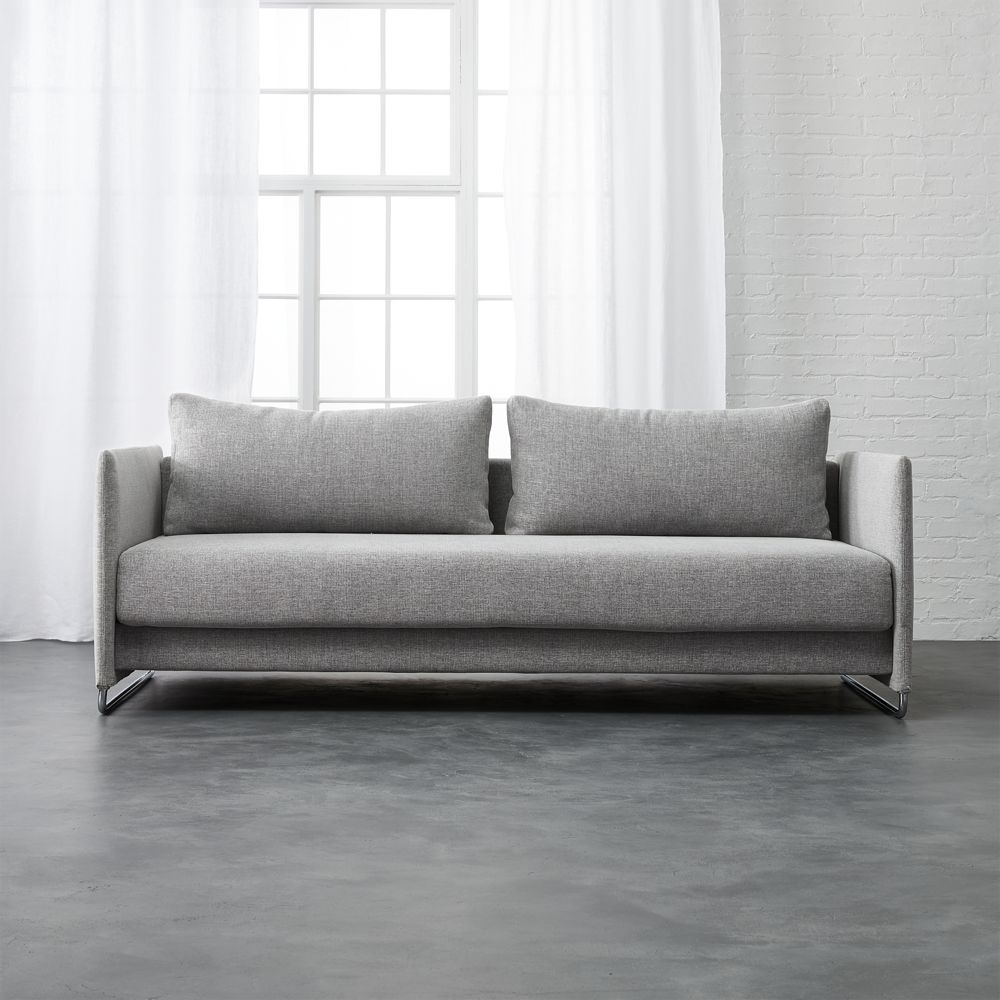 tandom microgrid grey sleeper sofa - Image 0