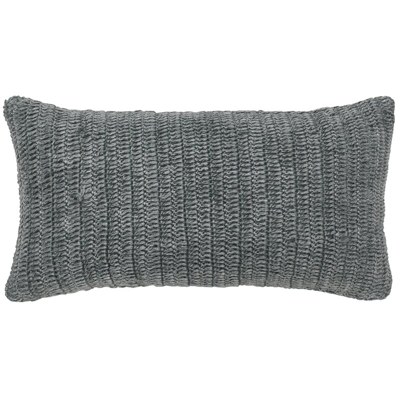 Mccutchen Cotton Throw Pillow Cover & Insert - GRAY - Image 0