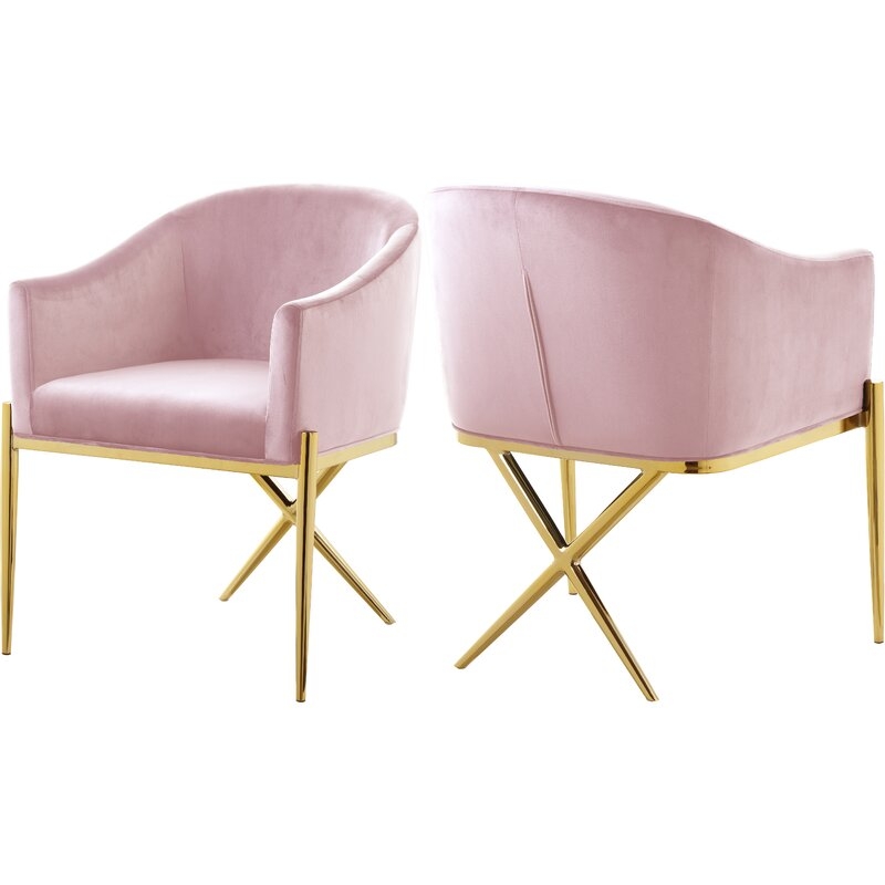 Cesar Velvet Upholstered Arm Chair - Image 2