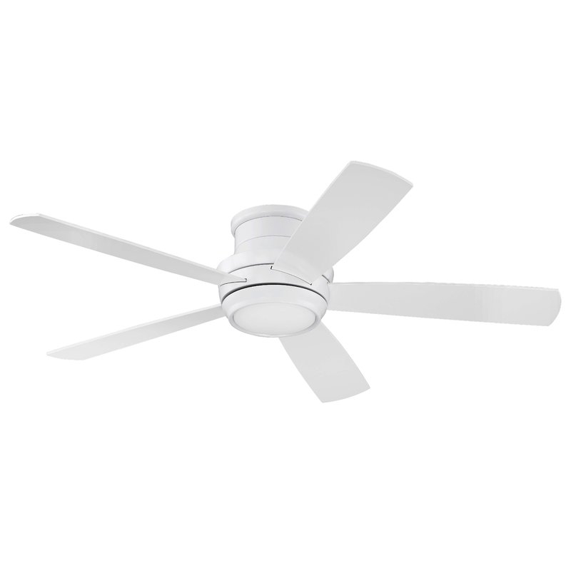 52" Cedarton Hugger 5 Blade Ceiling Fan with Remote, Light Kit Included - Image 0