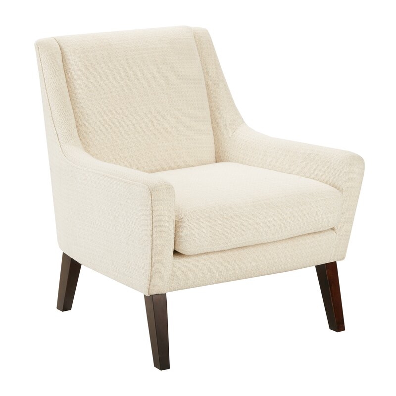 Midway 30'' Wide Armchair, Cream Polyester - Image 0