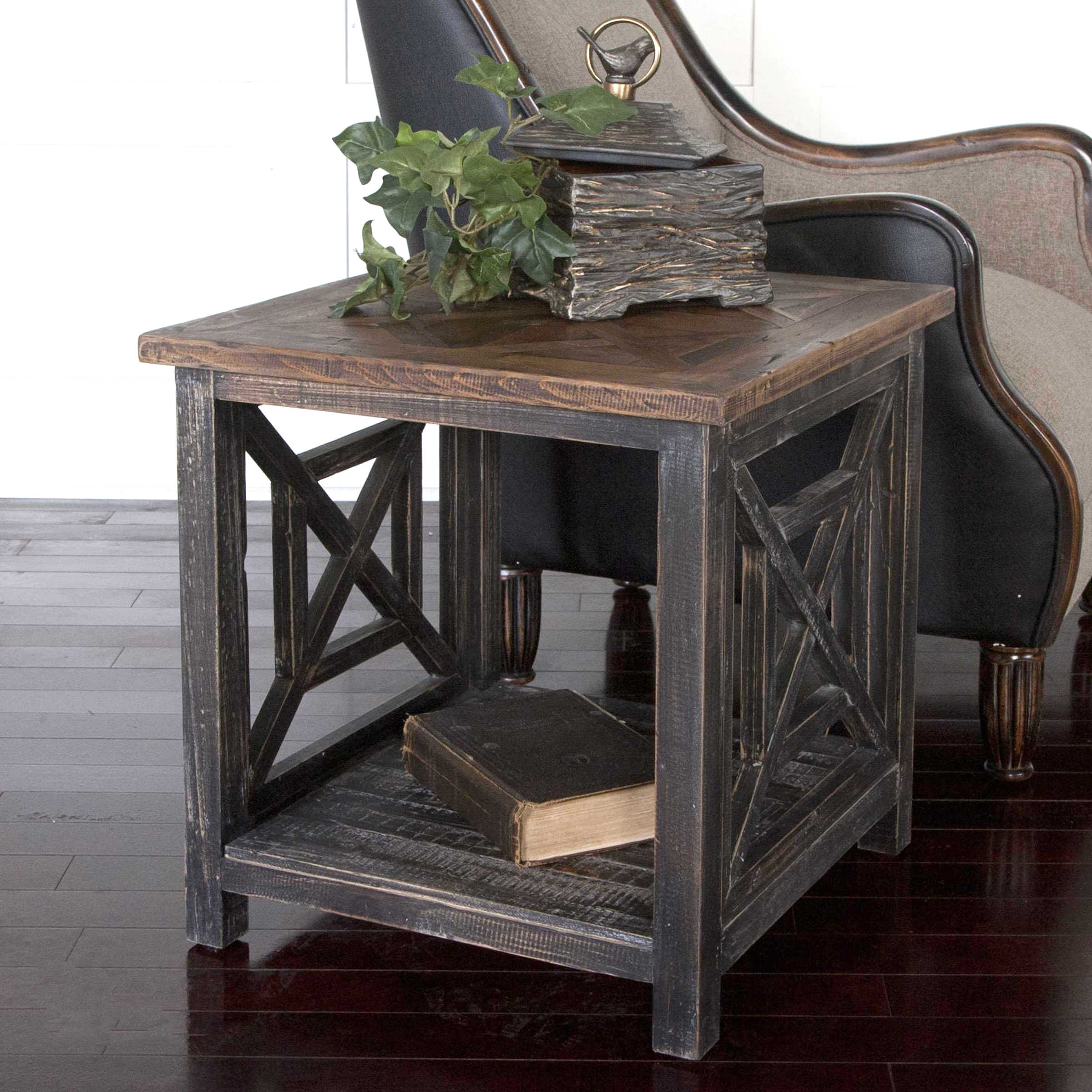 Spiro Reclaimed Wood End Table - Image 1