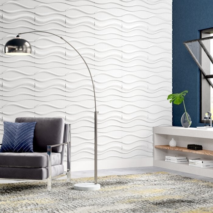 Donath 19.7" x 19.7" Bamboo Wall Paneling in White - Image 0