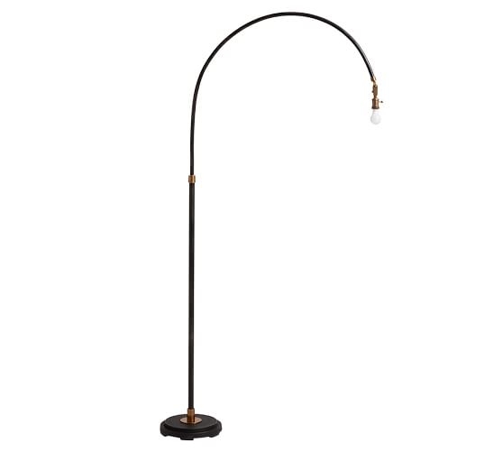Winslow Arc Sectional Floor Lamp, Natural Burlap Shade - Image 3