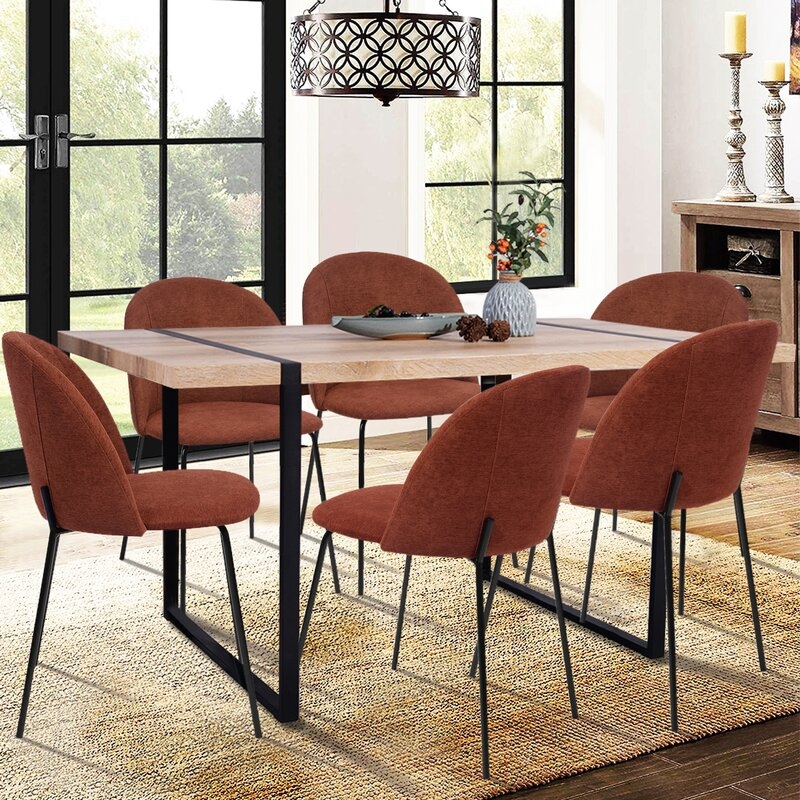 Cloyd Upholstered Side Chair (Set of 2)_Orange - Image 3