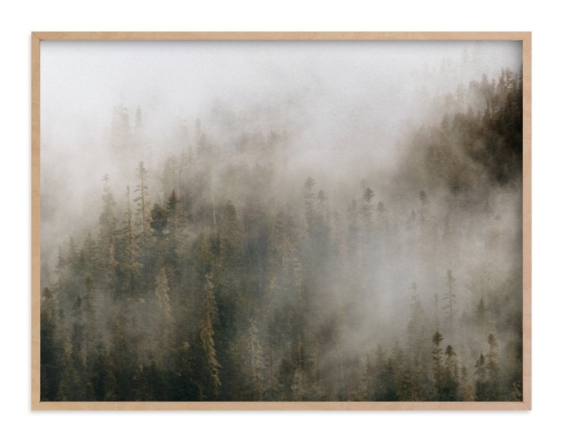 pacific north fog - 40x30 - natural wood frame - Image 0