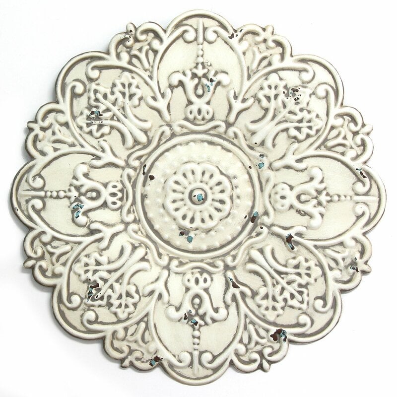 Small Medallion Wall Décor-White - Image 0