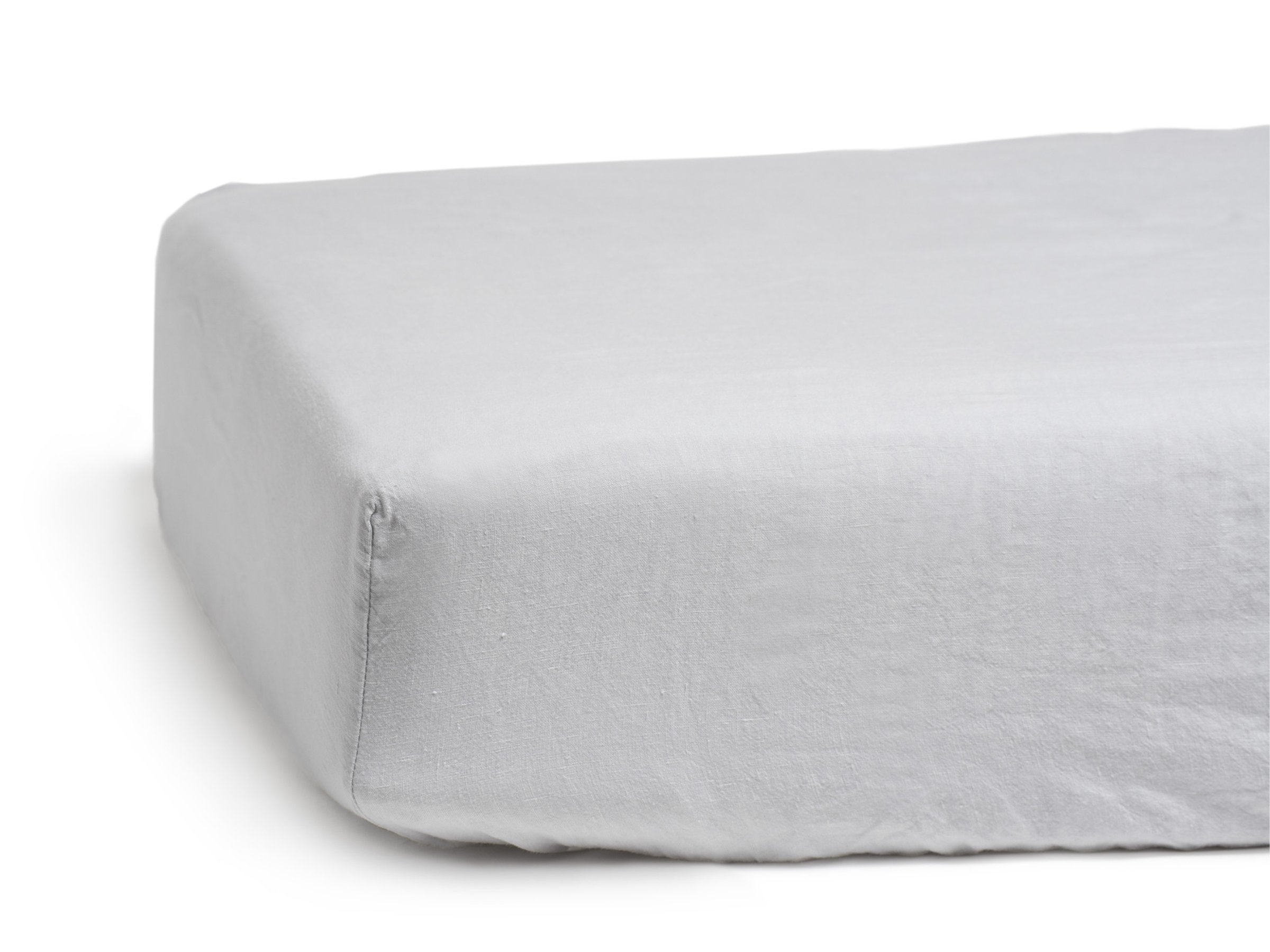 Linen Crib Sheet in White | Parachute - Image 1