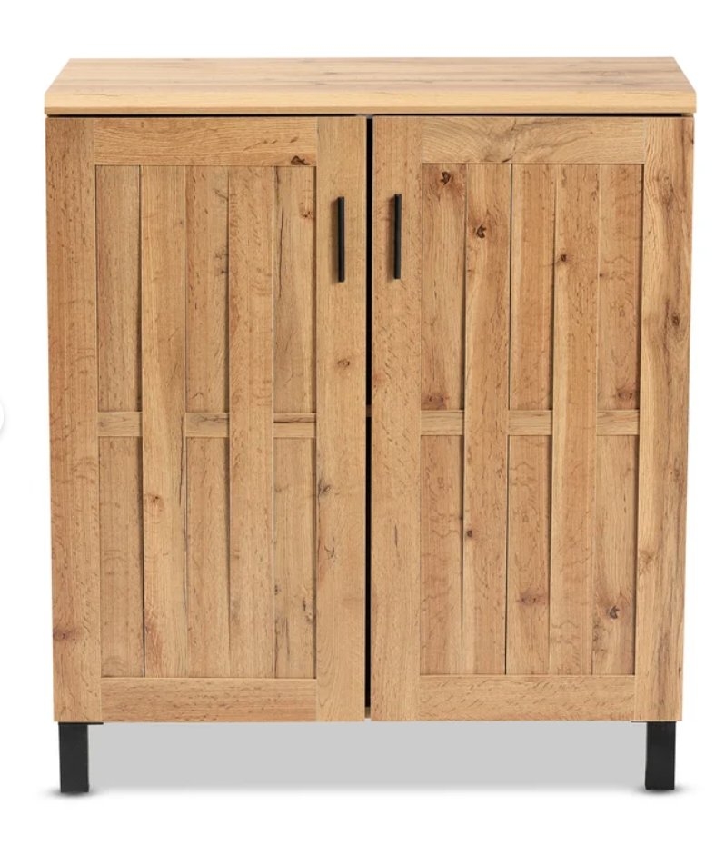 Ricard Modern And Contemporary Oak Brown Finished Wood 2-Door Storage Cabinet - Image 1
