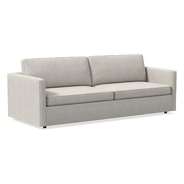 Harris 96" Sofa, Poly, Heathered Crosshatch, Feather Gray, Concealed Supports - Image 1