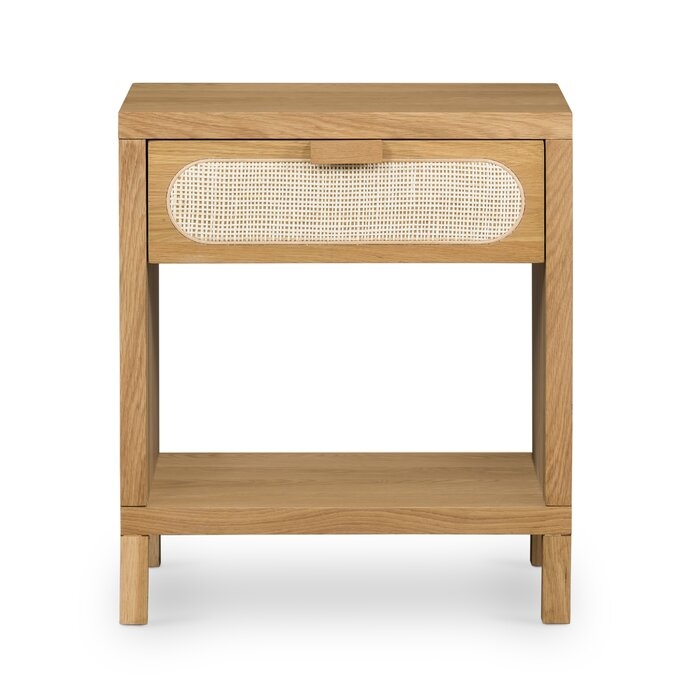 Filmore 1 - Drawer Solid Wood Nightstand in Natural Cane - Image 0