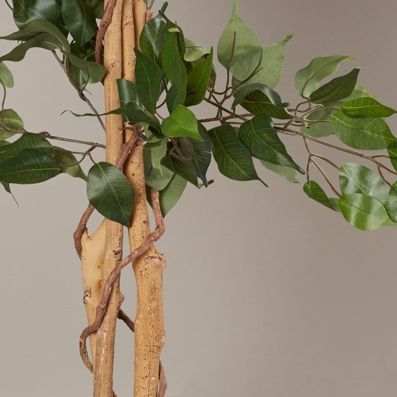 Artificial Ficus Tree in Planter - Image 3