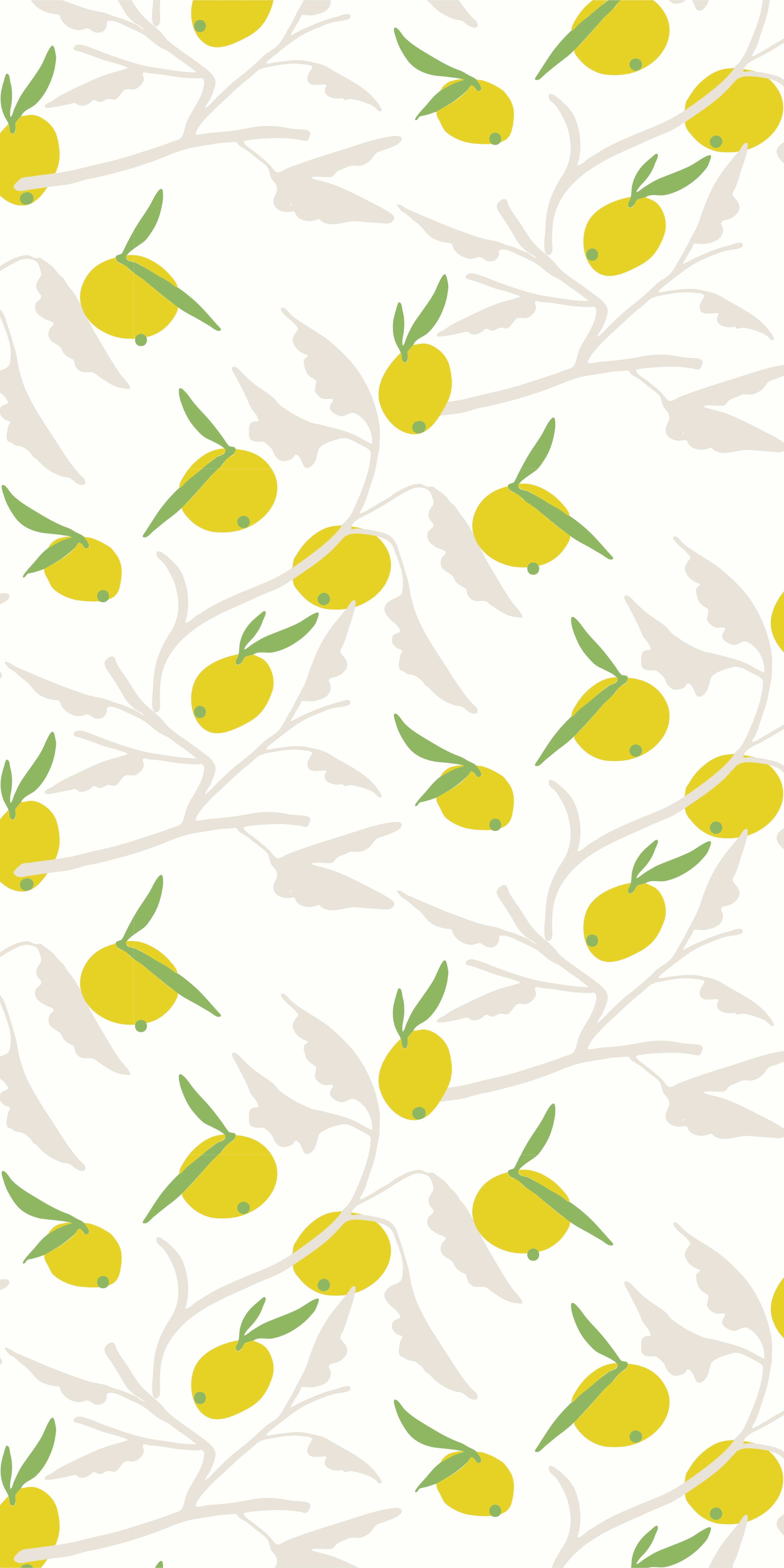 Lemons Traditional Wallpaper - Image 0