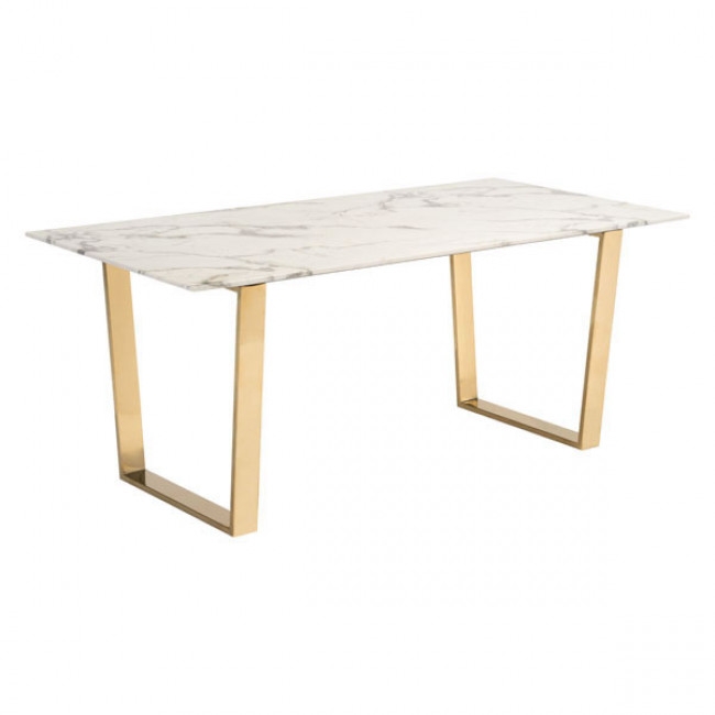 Atlas Dining Table Stone & Gold - Image 0