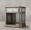1930S FRENCH MIRRORED 24" OPEN NIGHTSTAND - Image 1