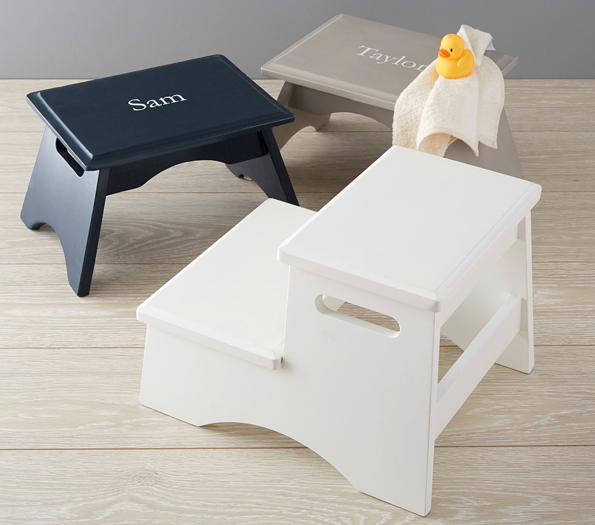Step Stool, Two Step, White - Image 1