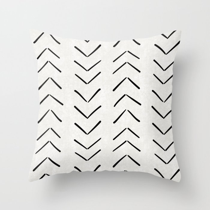 Mud Cloth Big Arrows in Cream Throw Pillow - Indoor Cover (20" x 20") with pillow insert by Beckybailey1 - Image 0