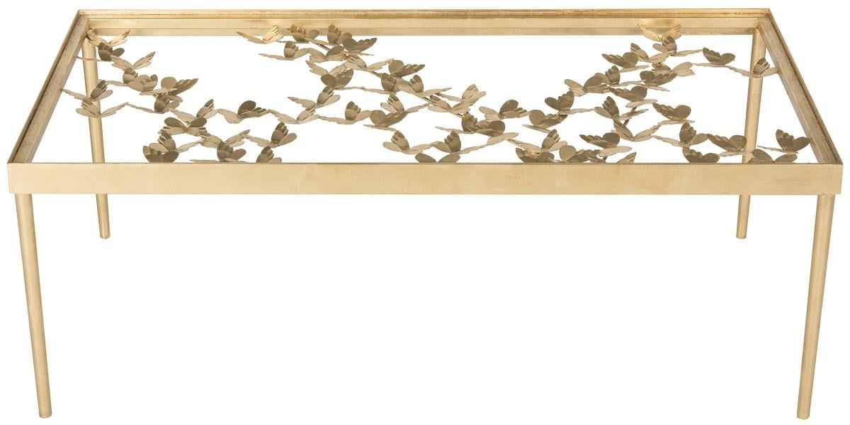 Rosalia Butterfly Coffee Table - Antique Gold - Safavieh - Image 0