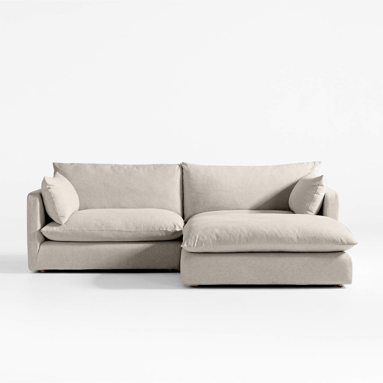 Unwind 3-Piece Reversible Slipcovered Sectional Sofa - Image 1