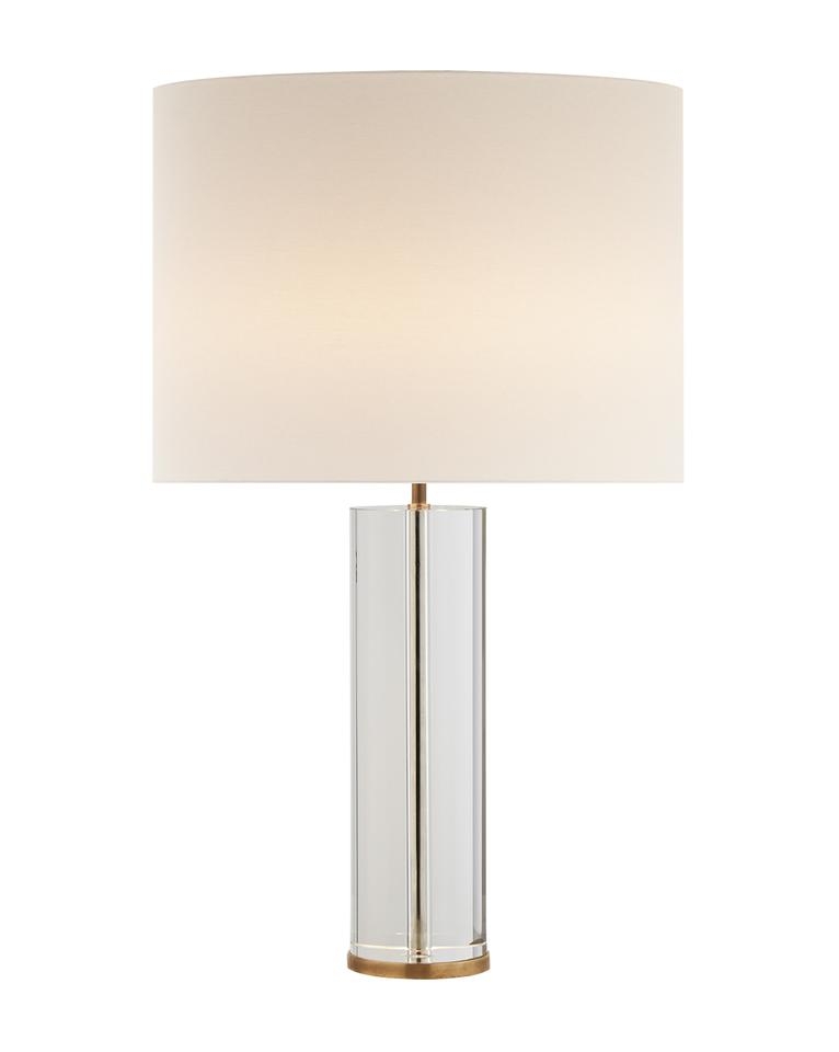 LINEHAM TABLE LAMP - CRYSTAL & BRASS - Image 0
