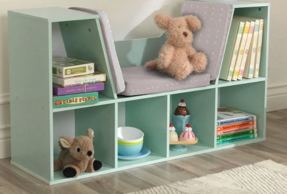 Bookcase With Reading Nook- Mint - Image 0