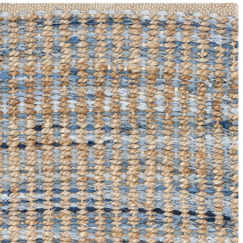 Kellar Hand-Woven Natural/Blue Area Rug, 8'x10' - Image 6