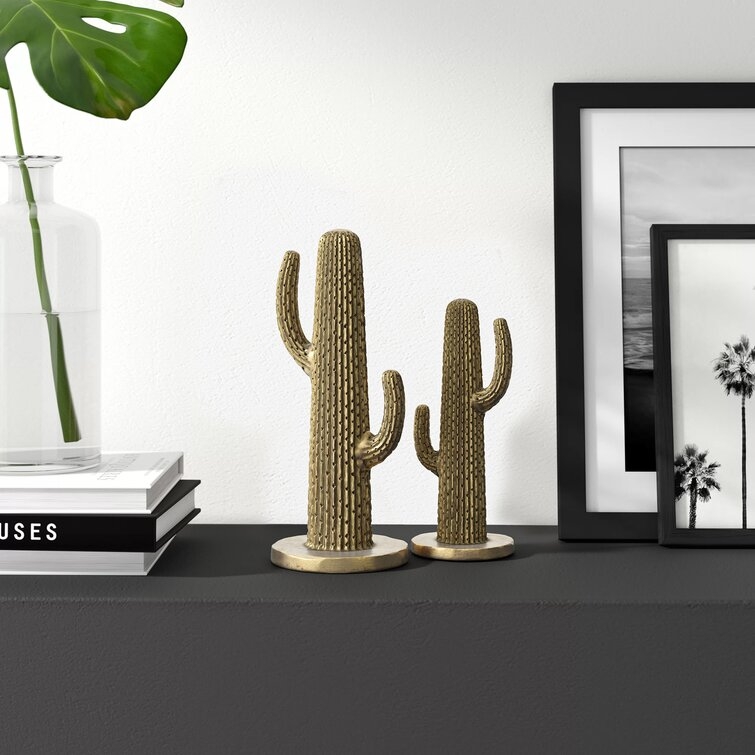 2 Piece Natoas Natural Cactus Sculpture Set - Image 0