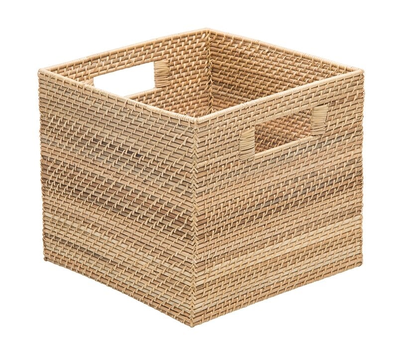 Rectangle Coastal Rattan Storage Basket - Image 0