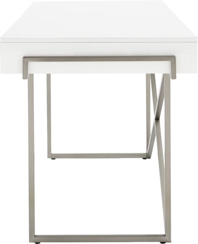 Avalon Hi-Gloss White Desk - Image 4