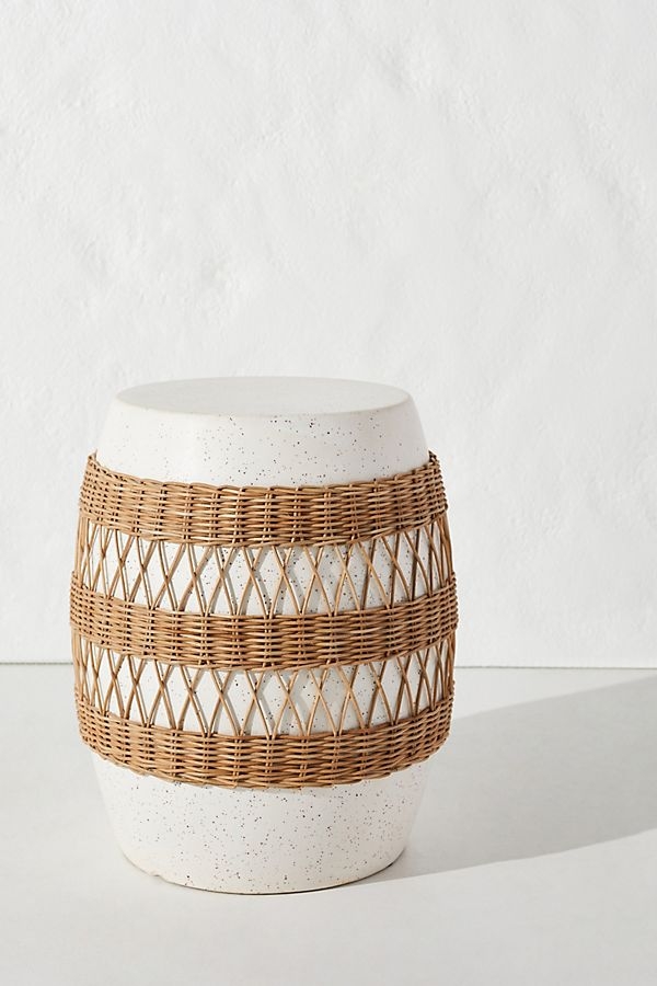 Maggie Rattan-Wrapped Stool - Image 0