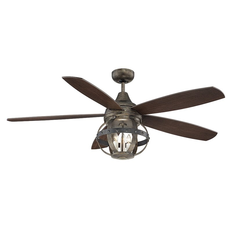 52" Yancy 5 - Blade Caged Ceiling Fan with Remote Control and Light Kit Included  52" Yancy 5 - Blade Caged Ceiling Fan with Remote Control and Light Kit Included Download Current Image (.PNG) 52" Yancy 5 - Blade Caged Ceiling Fan with Remote Control and  - Image 0
