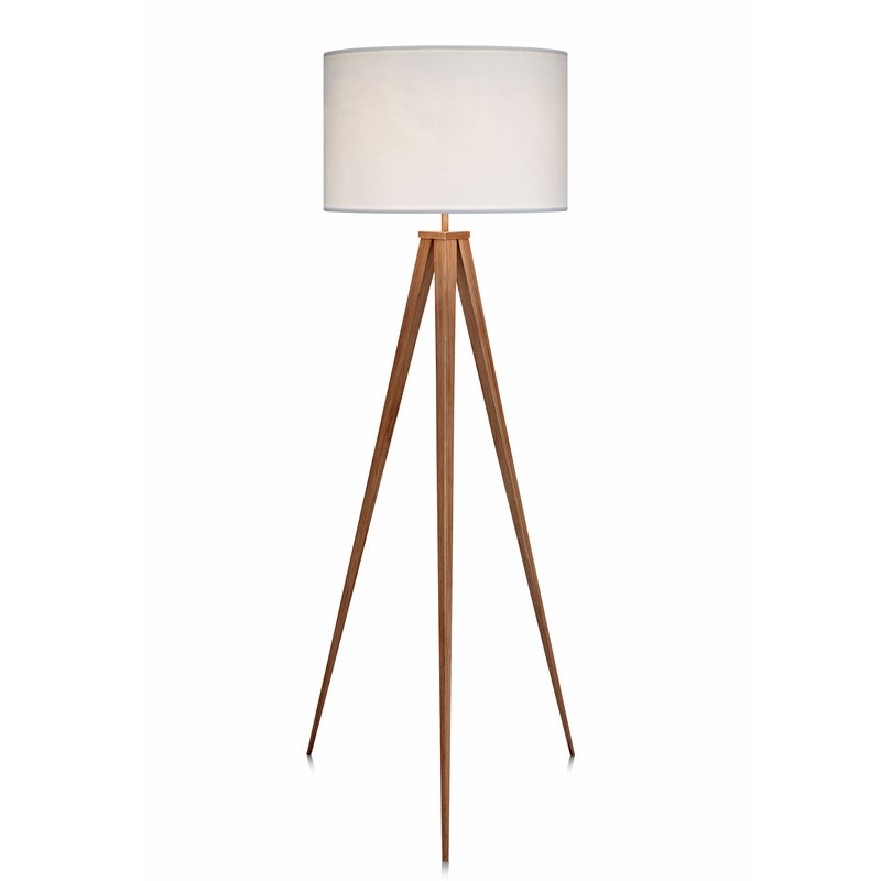 Cardone 62" Tripod Floor Lamp, White & Tan - Image 0