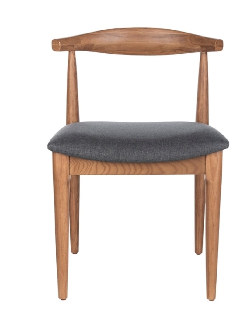 Narelle Retro Dining Chair, Walnut & Gray, Set of 2 - Image 2