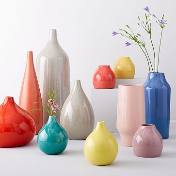 Bright Ceramicist Vase, Tall Teardrop, Blue - Image 3