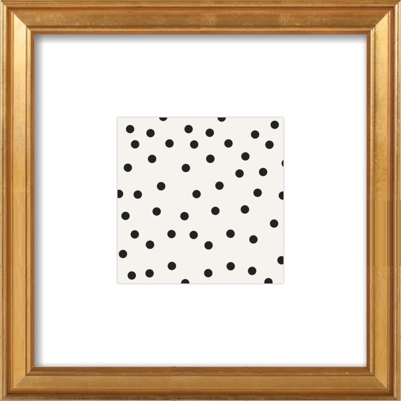 Vintage Dots 1 - 14x14" - Gold Leaf Wood Frame with Matte - Image 0