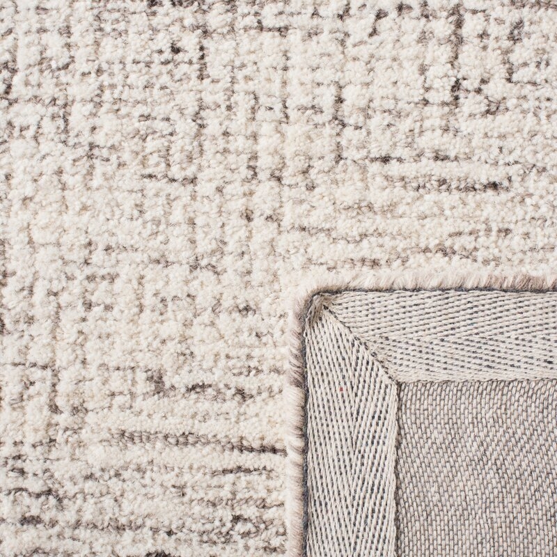 Dibble Handmade Tufted Wool Ivory/Gray Area Rug - Image 1