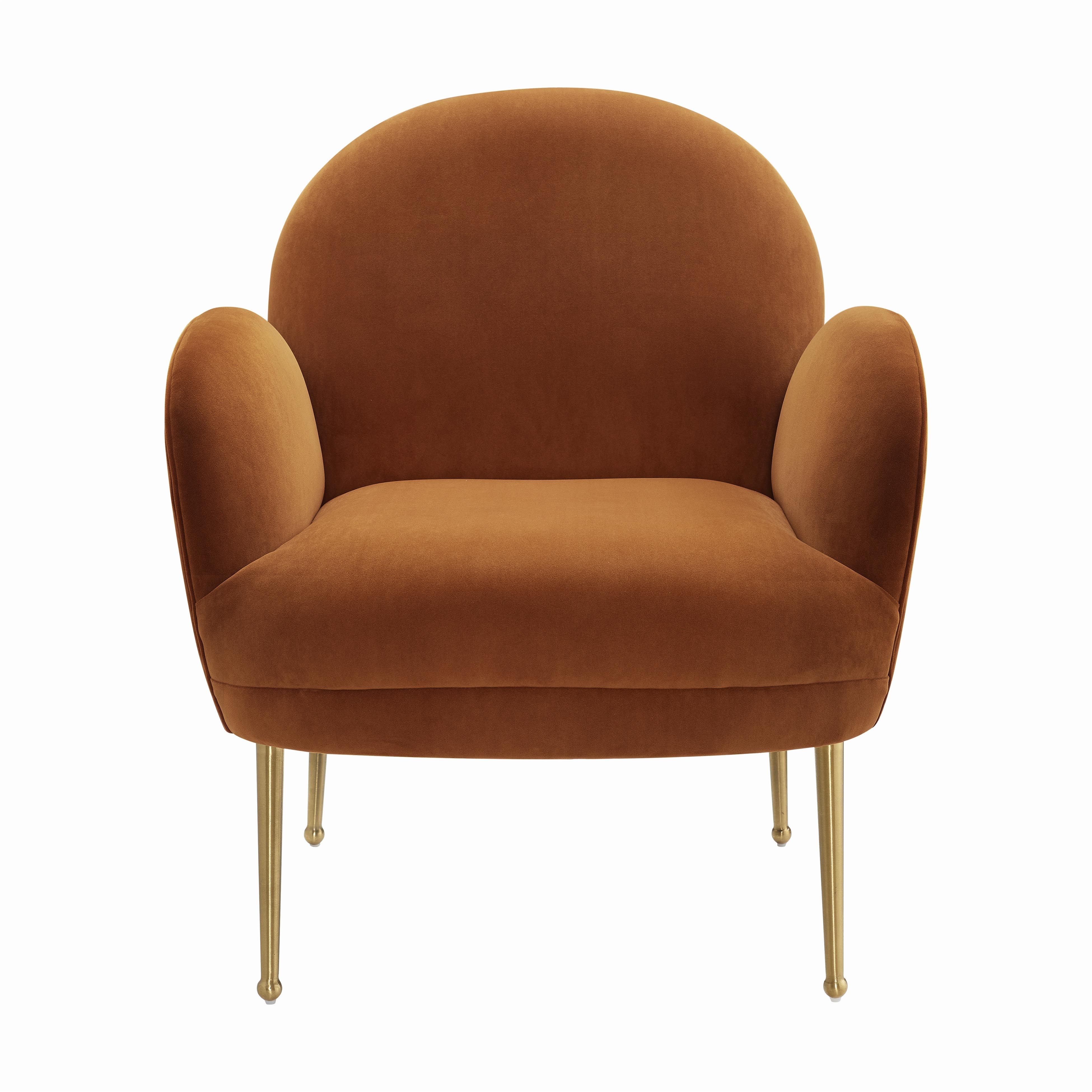 Marais Chair, Cognac Velvet - Image 1