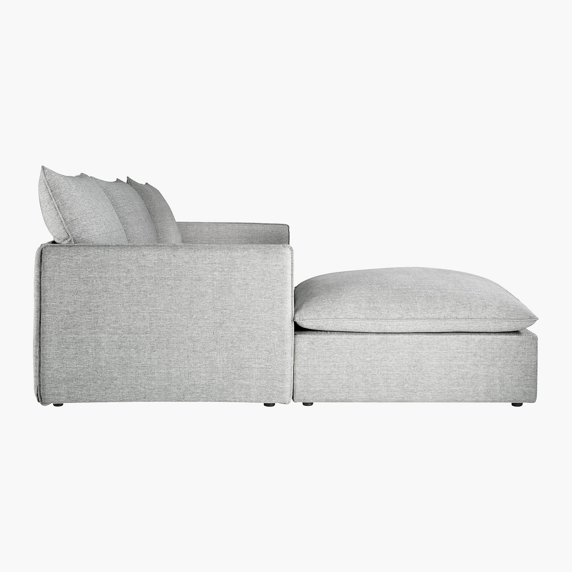 Lumin 4-Piece Sectional Sofa, Bloce Gray - Image 3