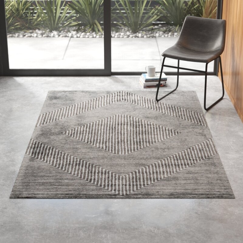 Riveter Hand-Tufted Gray Area Rug - Image 1