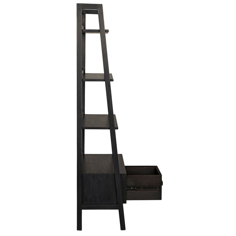 Noir Johnson Ladder Bookcase Color: Charcoal Black - Image 2