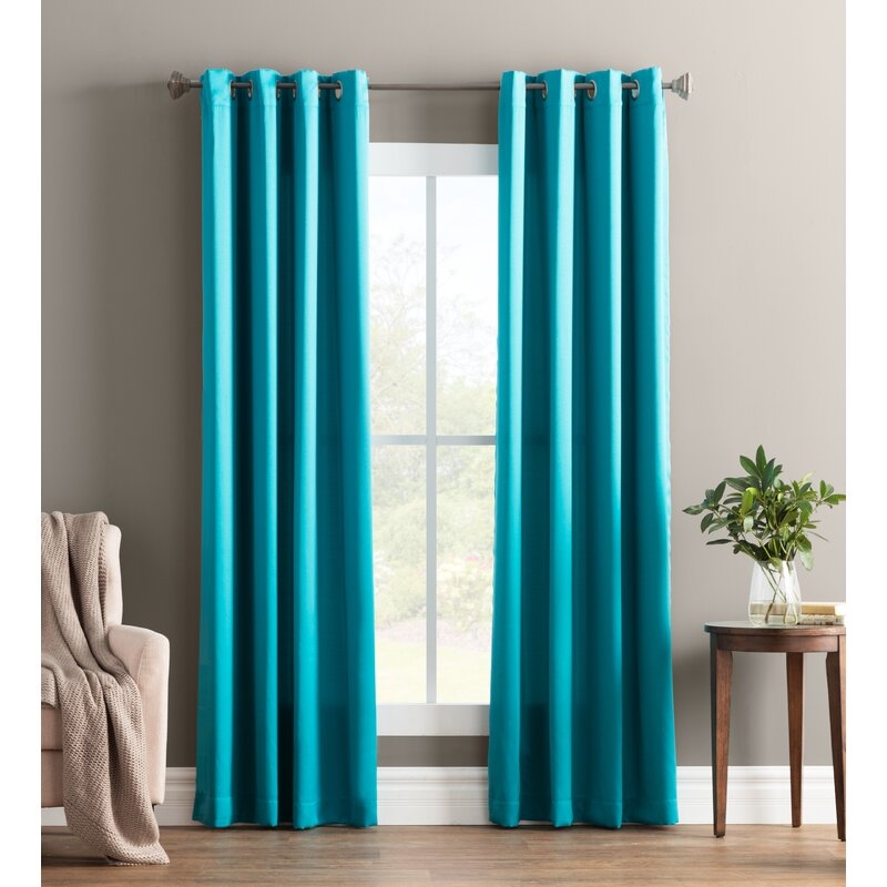 Wayfair Basics Solid Room Darkening Grommet Curtain Panel - Image 0