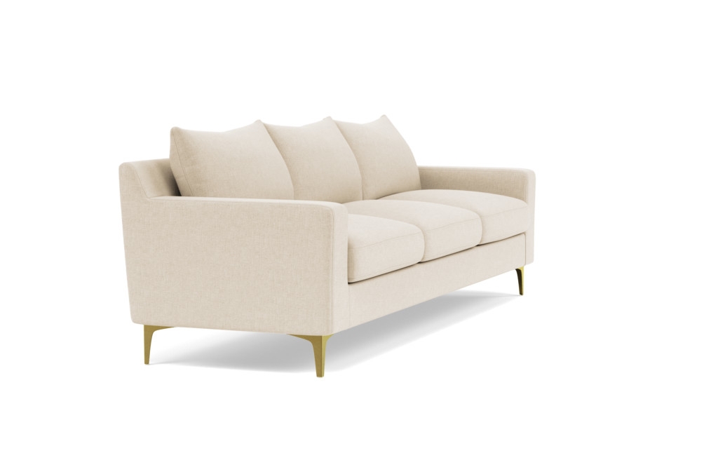 Custom: SLOAN 3-Seat Sofa /  Sand + Brass - Image 1