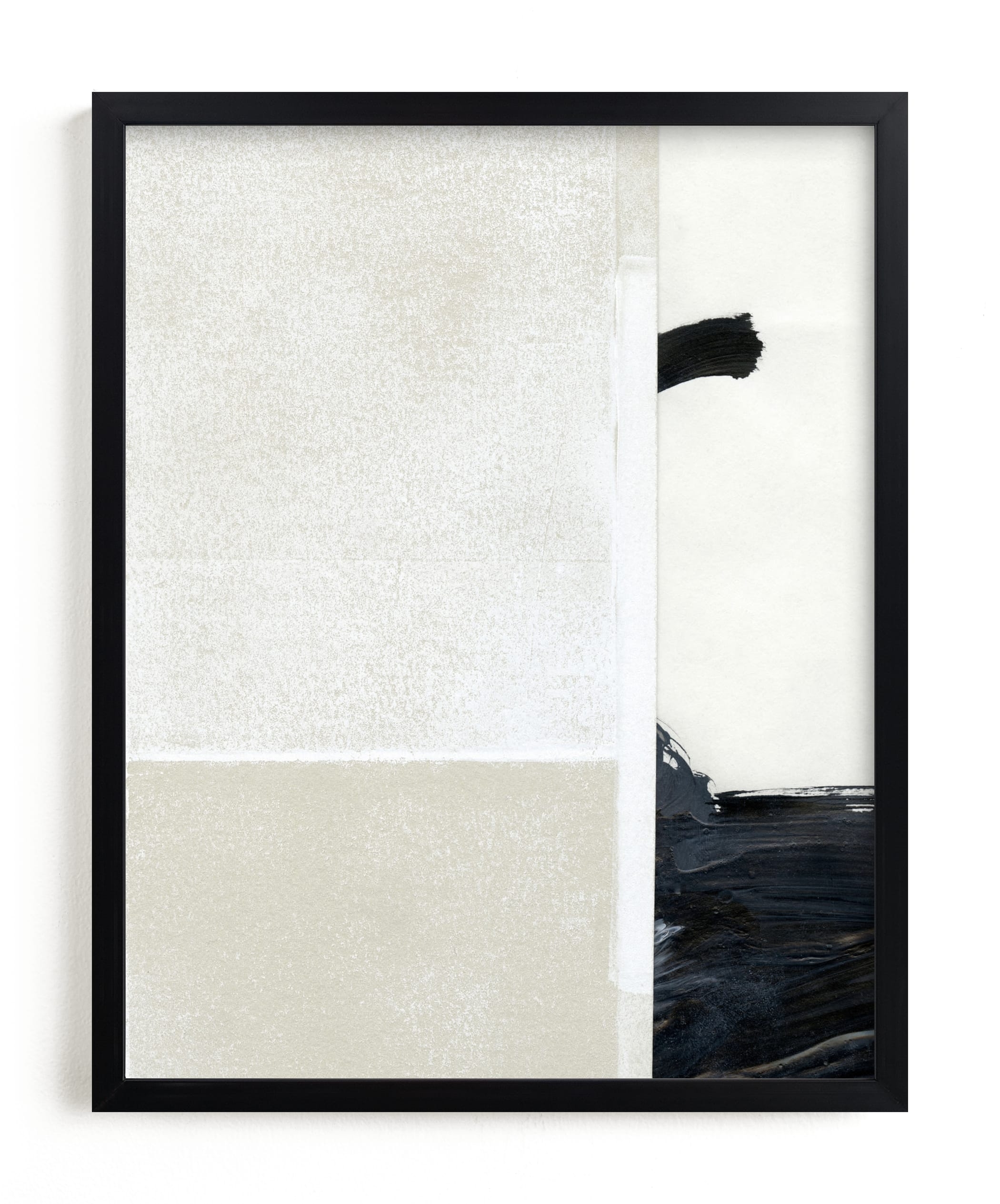 Construct 9   Limited Edition Art,  11" X 14", Neutrals, Rich Black Wood Frame, Standard Plexi & Material - Image 0