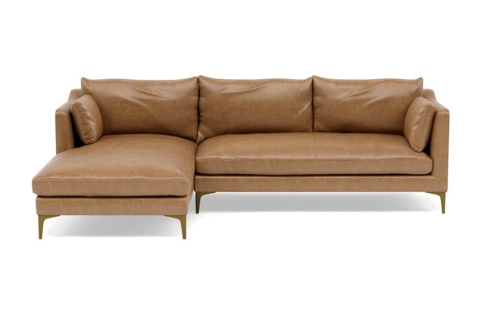 CAITLIN LEATHER BY THE EVERYGIRL - Leather Left Chaise Sectional - Image 0