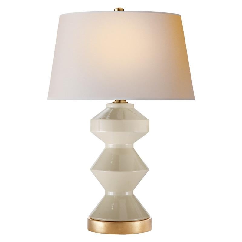 WELLER ZIG-ZAG TABLE LAMP - COCONUT PORCELAIN - Image 0