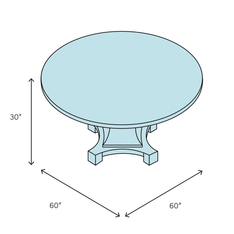 Candace 60'' Mango Solid Wood Pedestal Dining Table - Image 3