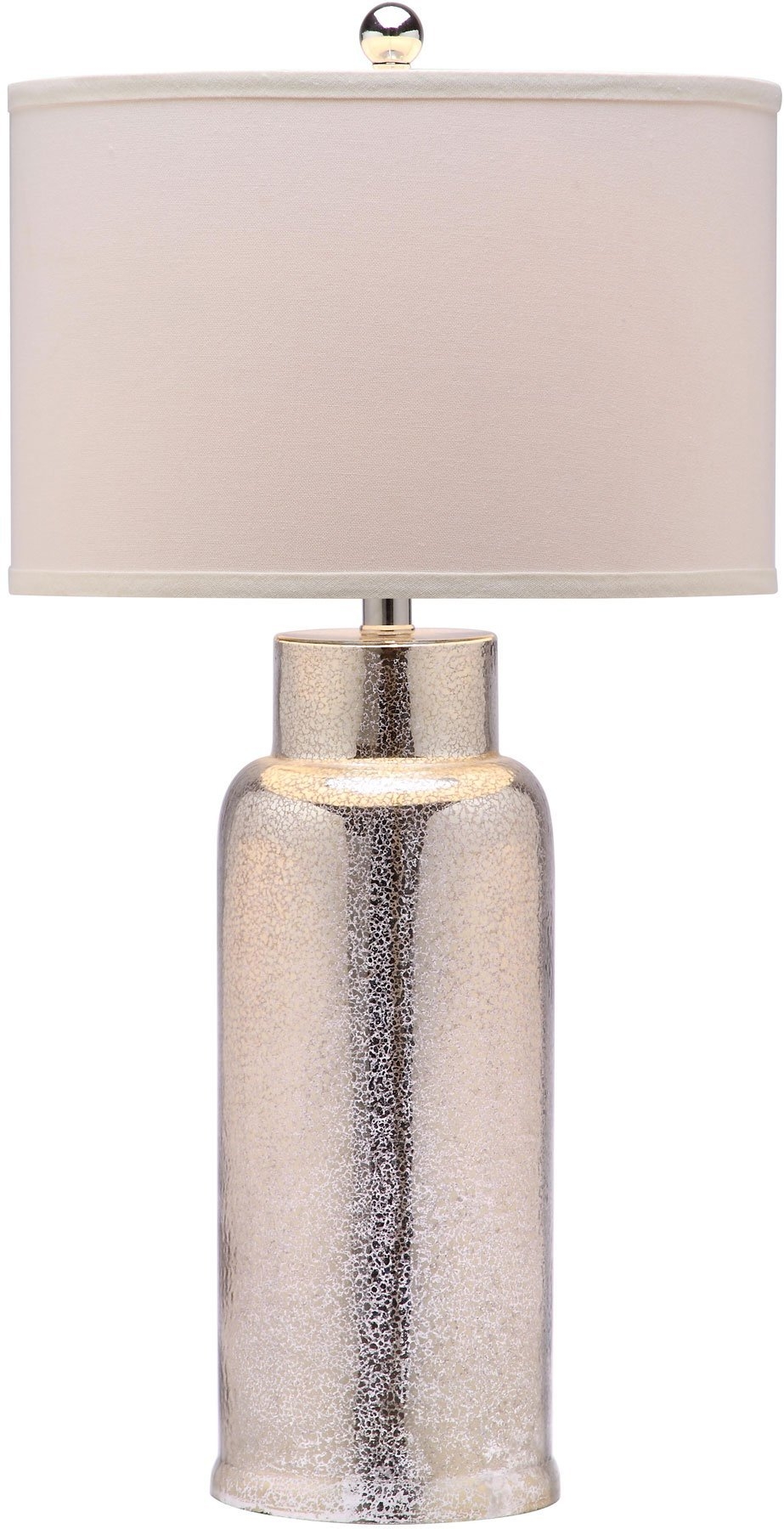 Bottle 29-Inch H Glass Table Lamp - Ivory/Silver - Arlo Home - Image 1
