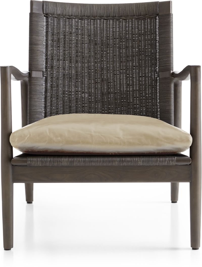 Sebago Chair with Leather Cushion- Mushroom - Image 0