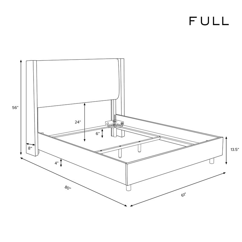 Sanford Upholstered Standard Bed Grey Queen - Image 2