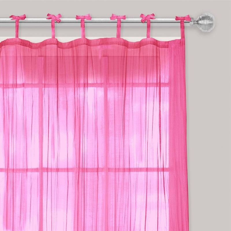 Erasma Solid Sheer Tab Top Single Curtain Panel - Image 1